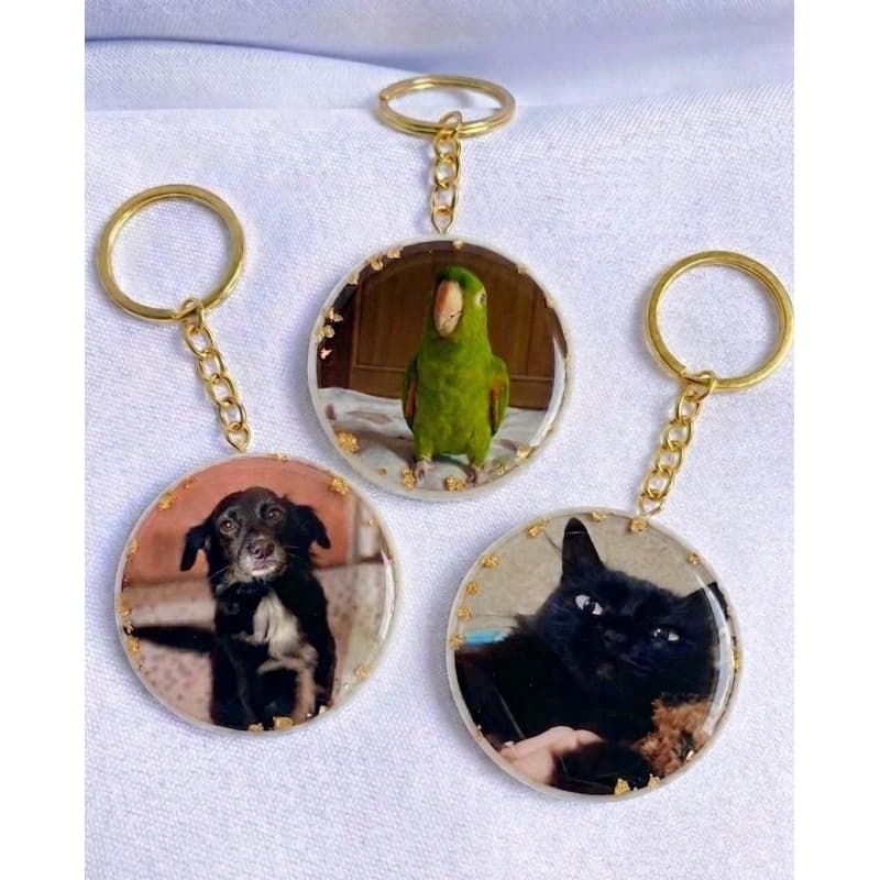 Chaveiro De Resina Epóxi  Pet Personalizado Chaveiro com Foto Chaveiro pet