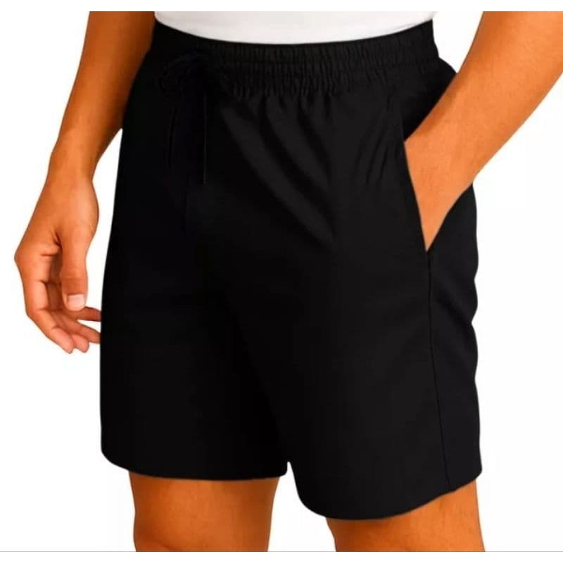 Kit 2 Short Tactel Leve Masculino 1 Preto 1 Branco