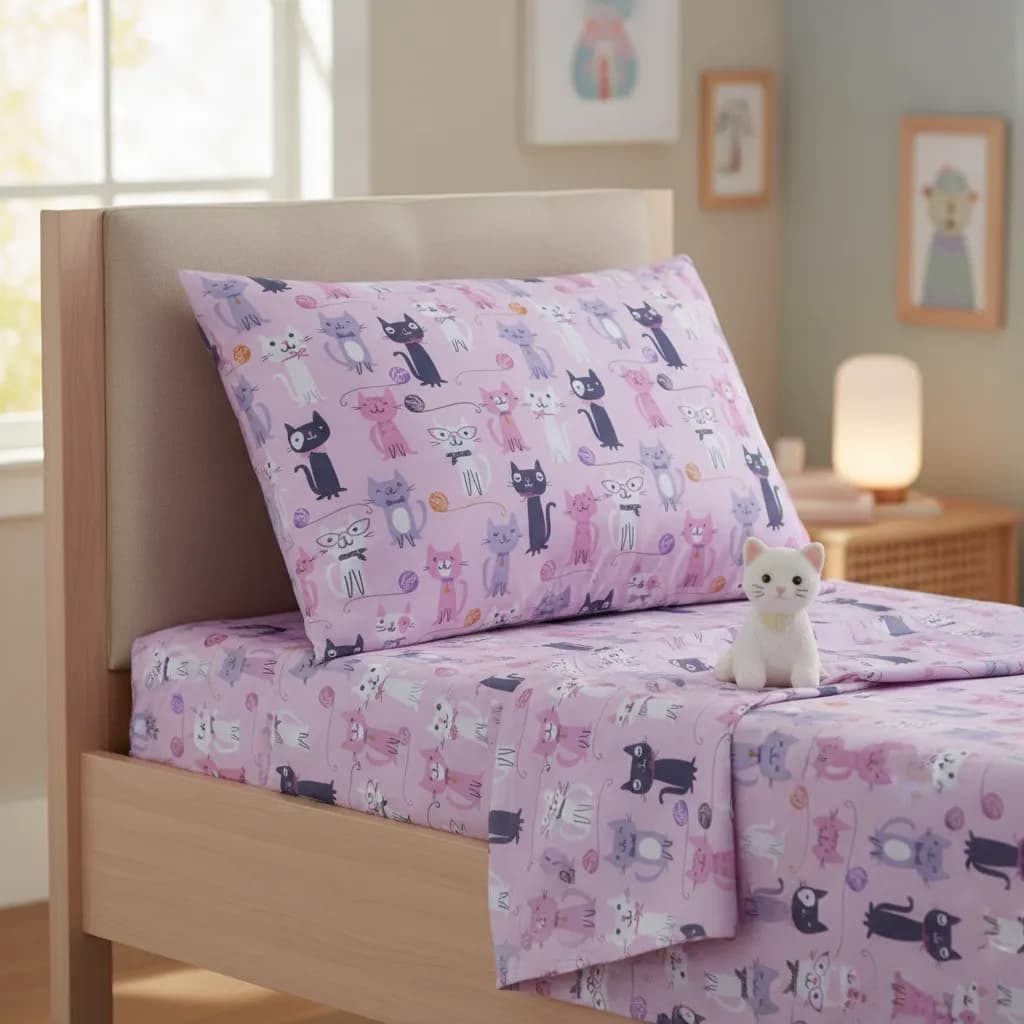 Jogo De Lençol 3 Peças Cama De Solteiro Infantil Estampado Microfibra 100% Poliéster - 3 peças