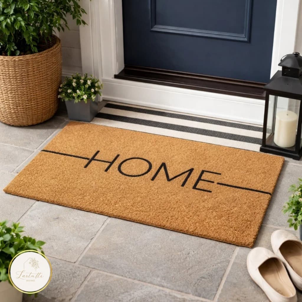 Tapete Entrada Capacho HOME Premium  Antiderrapante Fácil de Lavar Perfeito para Decorar sua Porta
