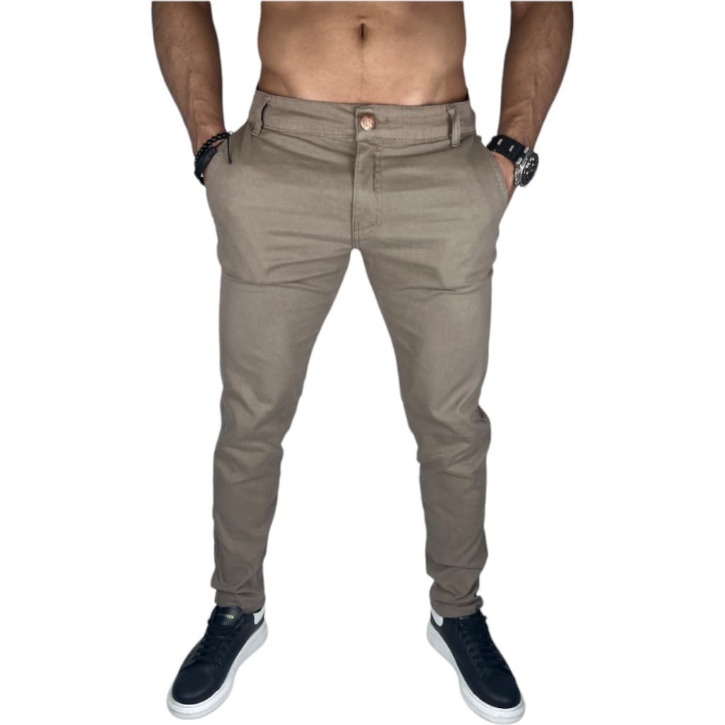 Calças Masculina Sarja Alfaiataria Esporte Fino Tecido Premium Bolso Embutido Preço Promocional