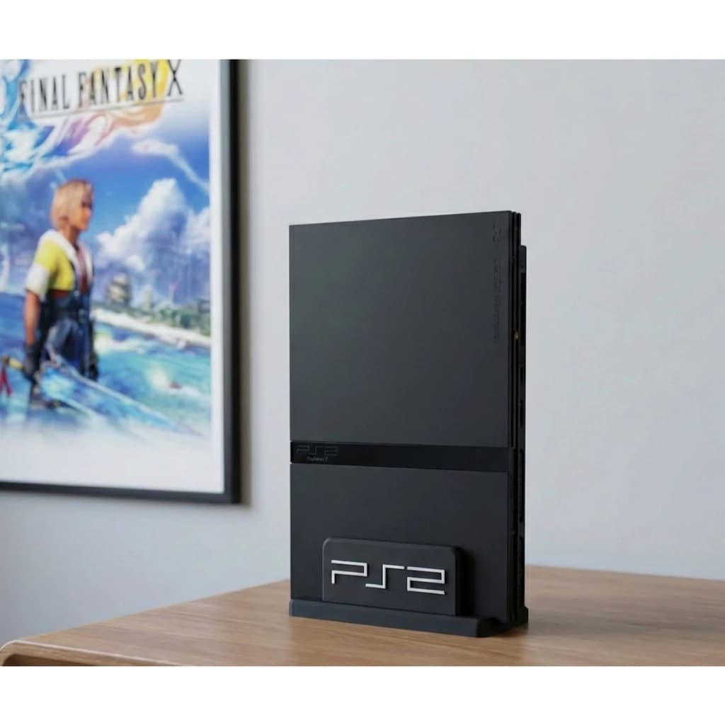 Suporte Vertical PS2 Playstation 2 Slim Com Logo