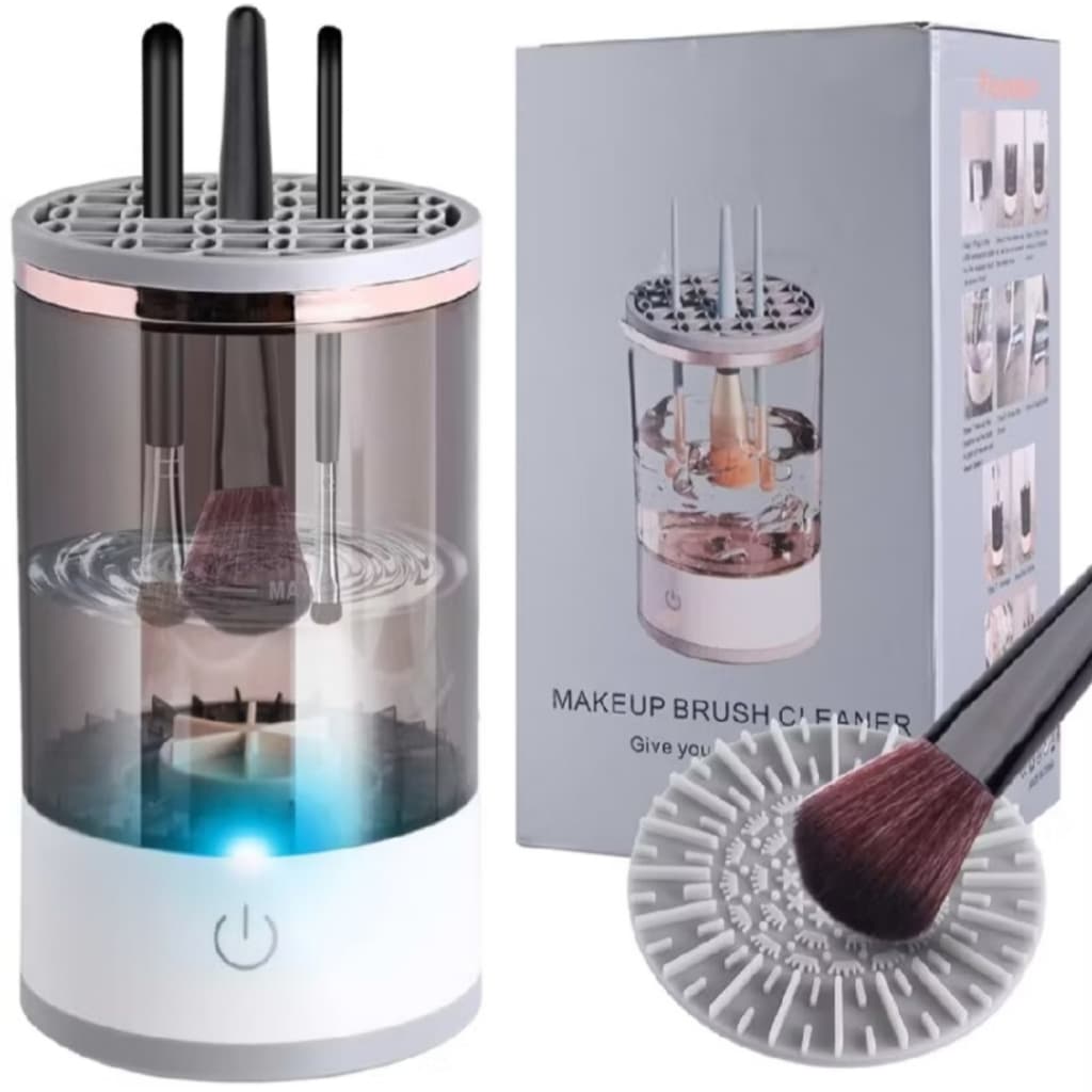 impador de Pincel Maquiagem Elétrico Removedor Automático Secagem Rápida USB Portátil