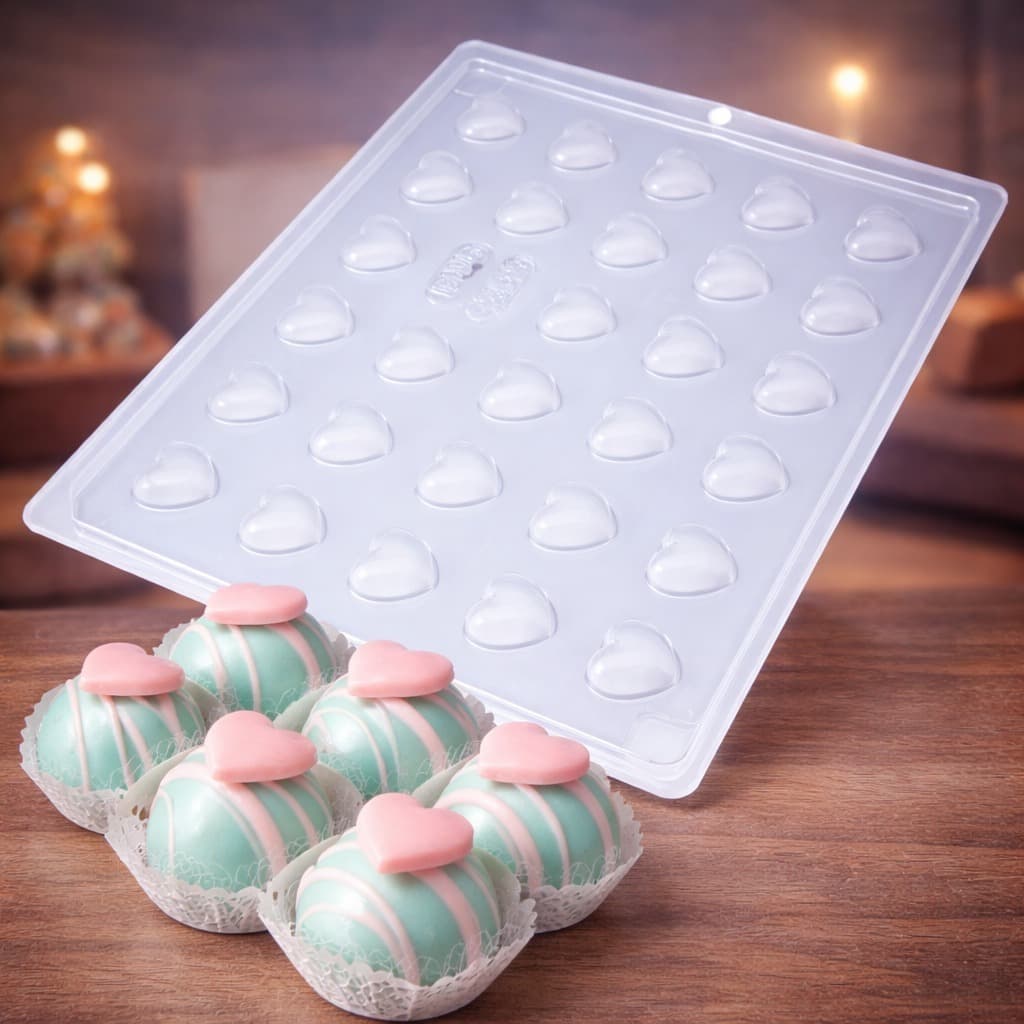 Forma Chocolate Aplique CORAÇÃO MINI Cod. 242 Tradicional Simples BWB