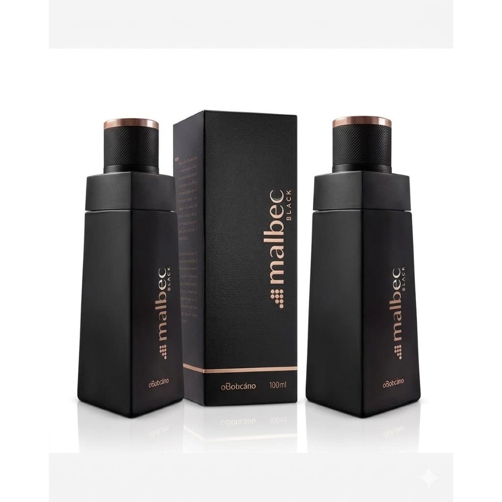 Kit 2 perfumes Masculinos Essência Malbec Black EDT 100ml