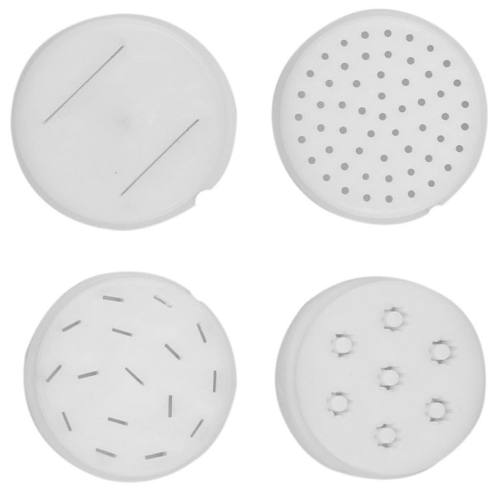 Kit 4 discos trefilas para fazer massas do moedor extrusor elétrico boca 8 espaguete macarrão