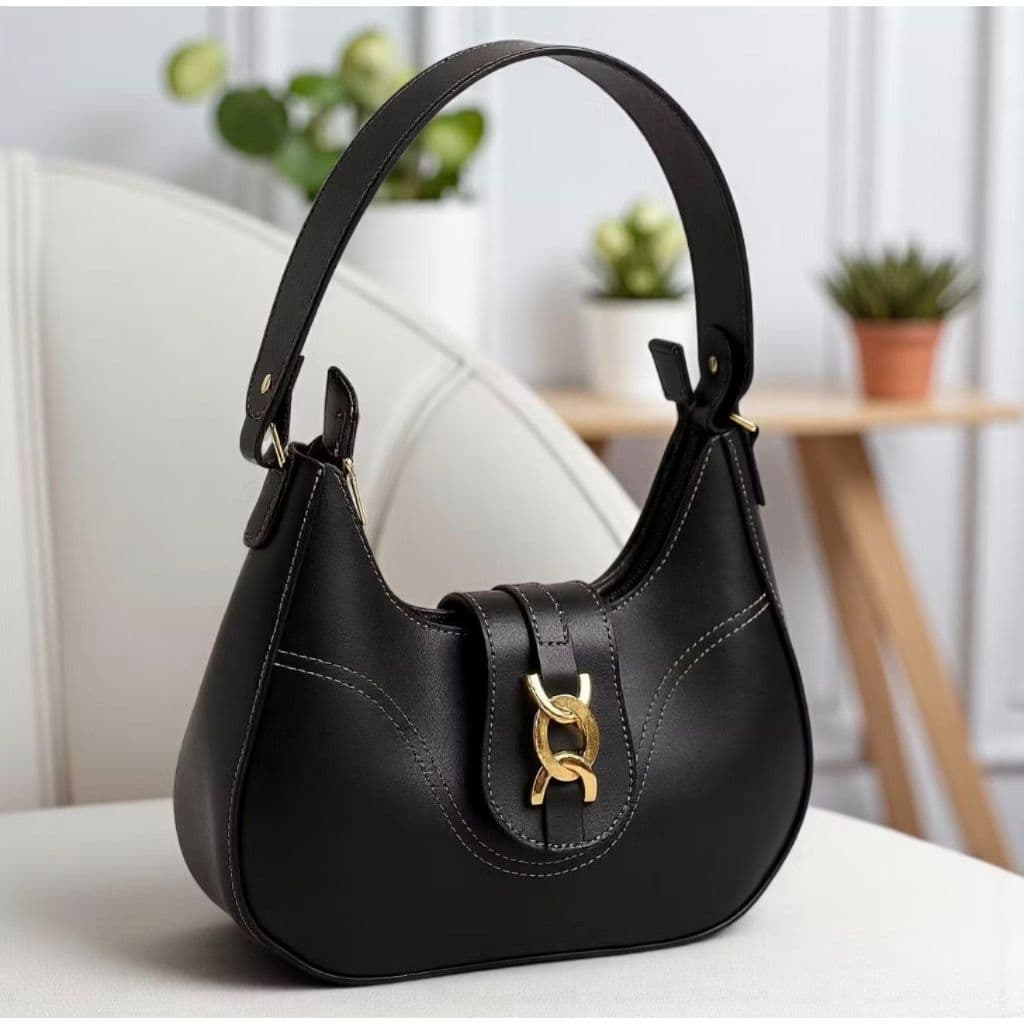 Bolsa Lunna Meia Lua de Ombro Feminina Casual Estilosa Baguete