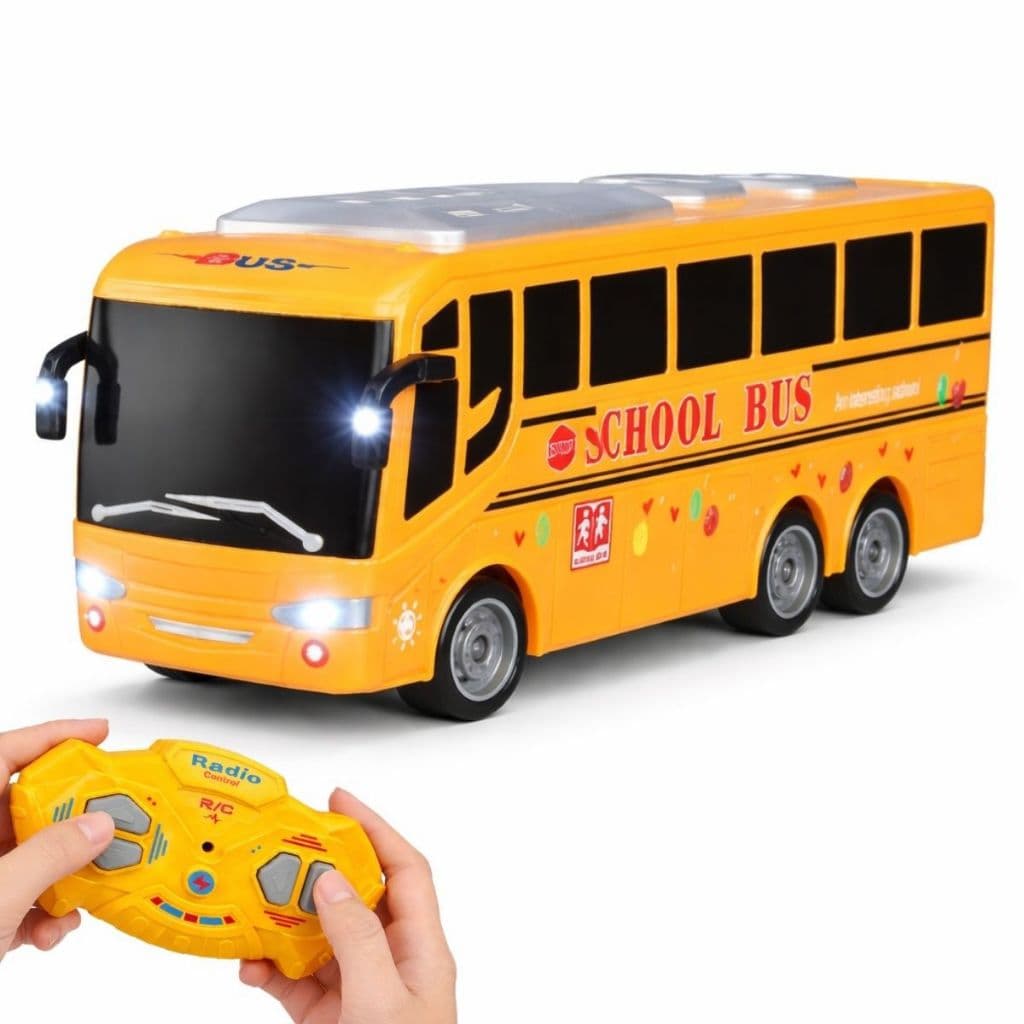 Ônibus Escolar Controle Remoto Amarelo Brinquedo Infantil Carrinho