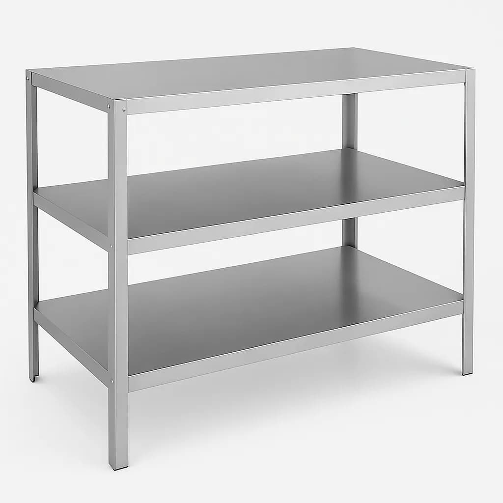 Mesa Tripla Inox 304 Bancada Profissional Cozinha Industrial Padaria Açougue Pet Shop Veterinário