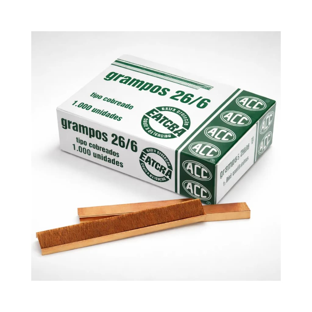 GRAMPO 26/6 ACC C/1000  COBREADO / GALVANIZADO