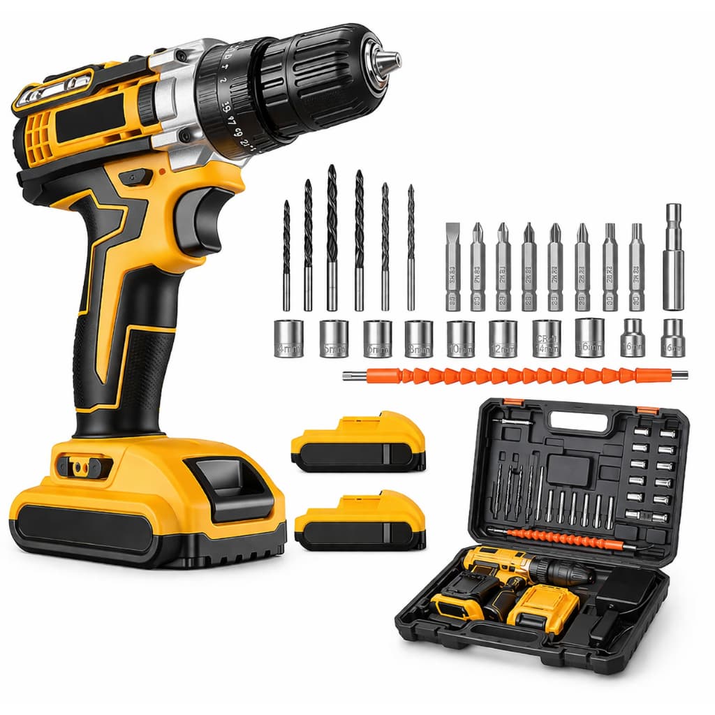Parafusadeira E Furadeira 48v 2 Baterias Bivolt Profissional