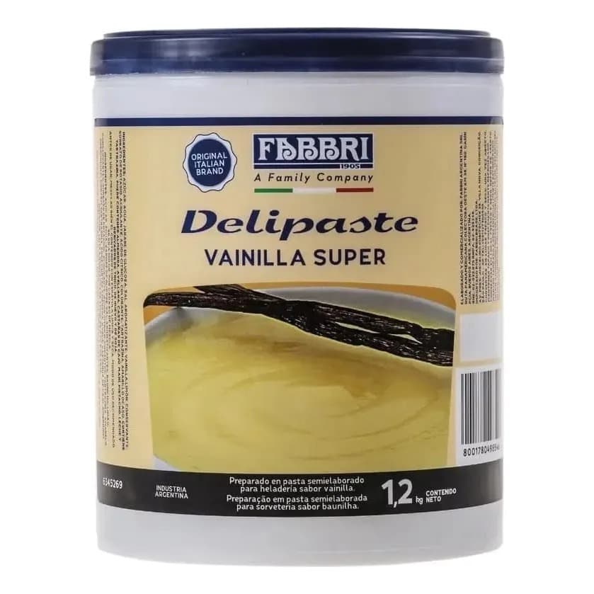 Pasta Delipaste Sabor Baunilha Vainilla Super 1,2kg Fabbri Sobremesas Doces Sorvetes Itália