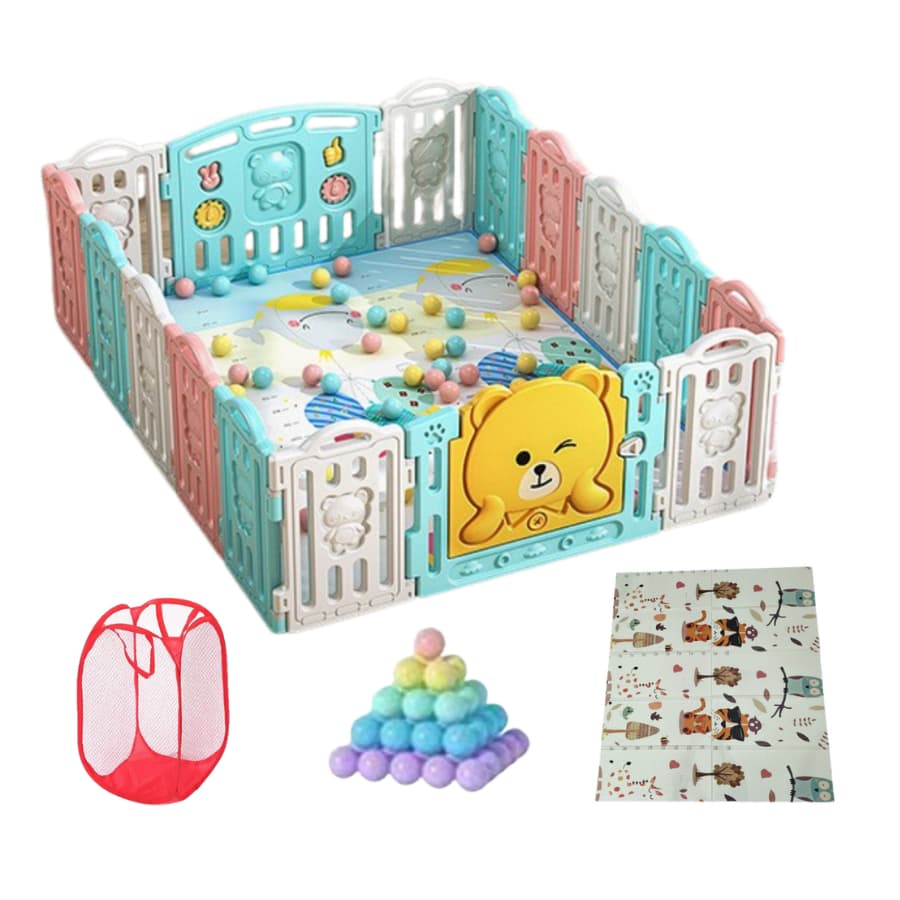 CERCADINHO CHIQUEIRINHO MODULAR PORTÁTIL PARA BEBÊ GRANDE 1,90x1,50