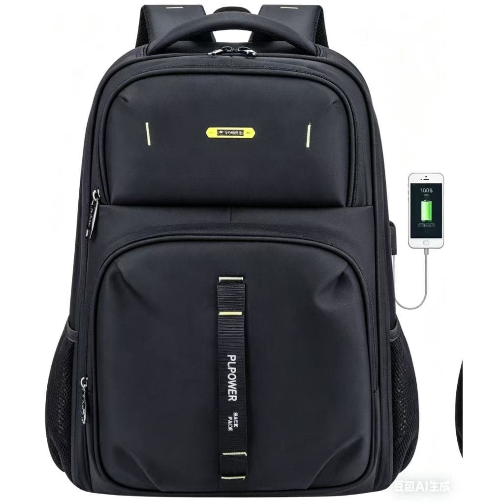 Mochila Masculina de couro borrachada Trilha Urbana Espaçosa Reforçada