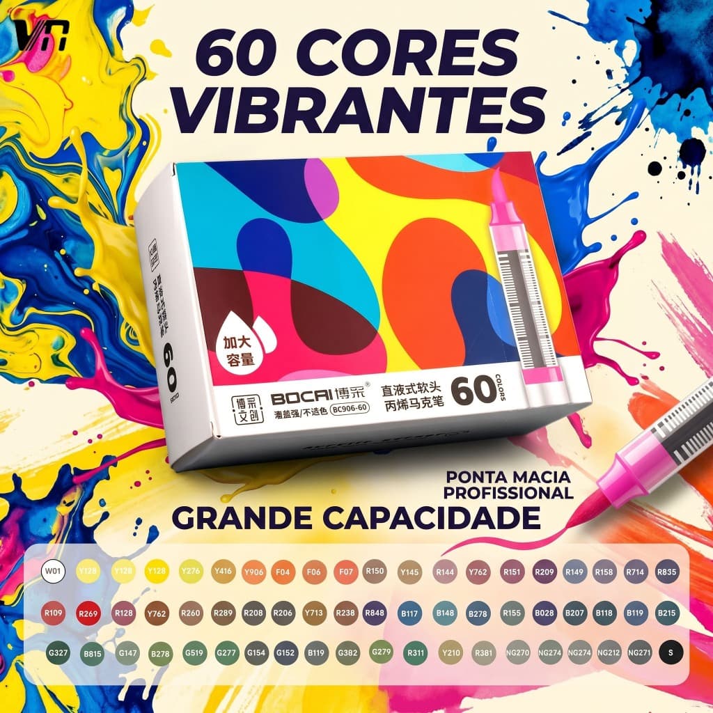 24/36/48/60 Cores Marcadors Brush Caneta Pen Ponta Pincel Lettering Canetinha Brinquedos Para Aliviar O Stress