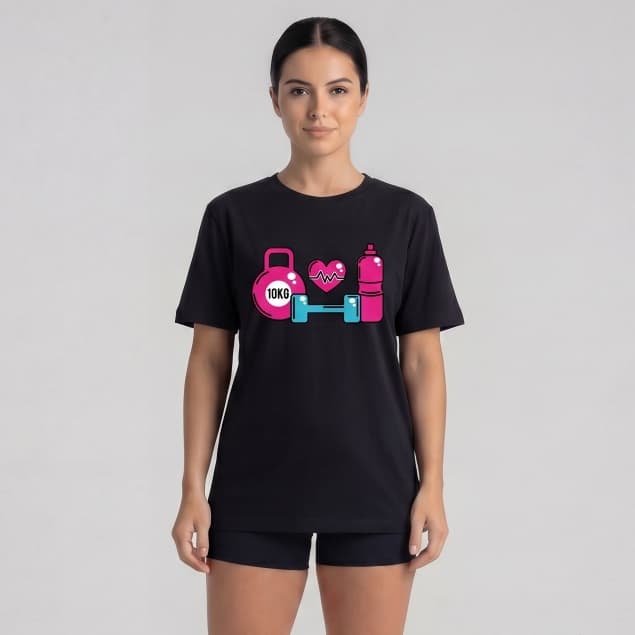 Camiseta de Algodão Premium Academia Life Style com Estampa Criativa - Philklen
