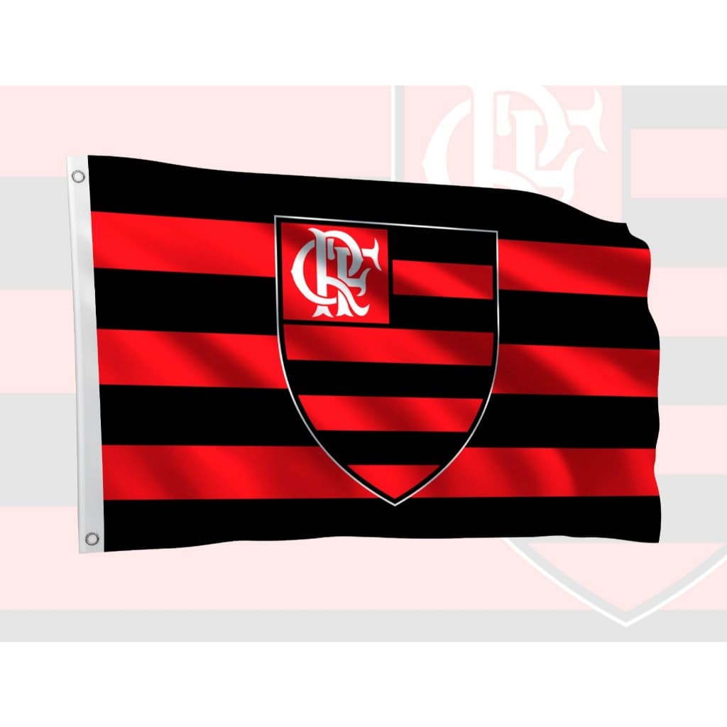 Bandeira Rubro Negro Malha Helanca 1.50m x 1,00m