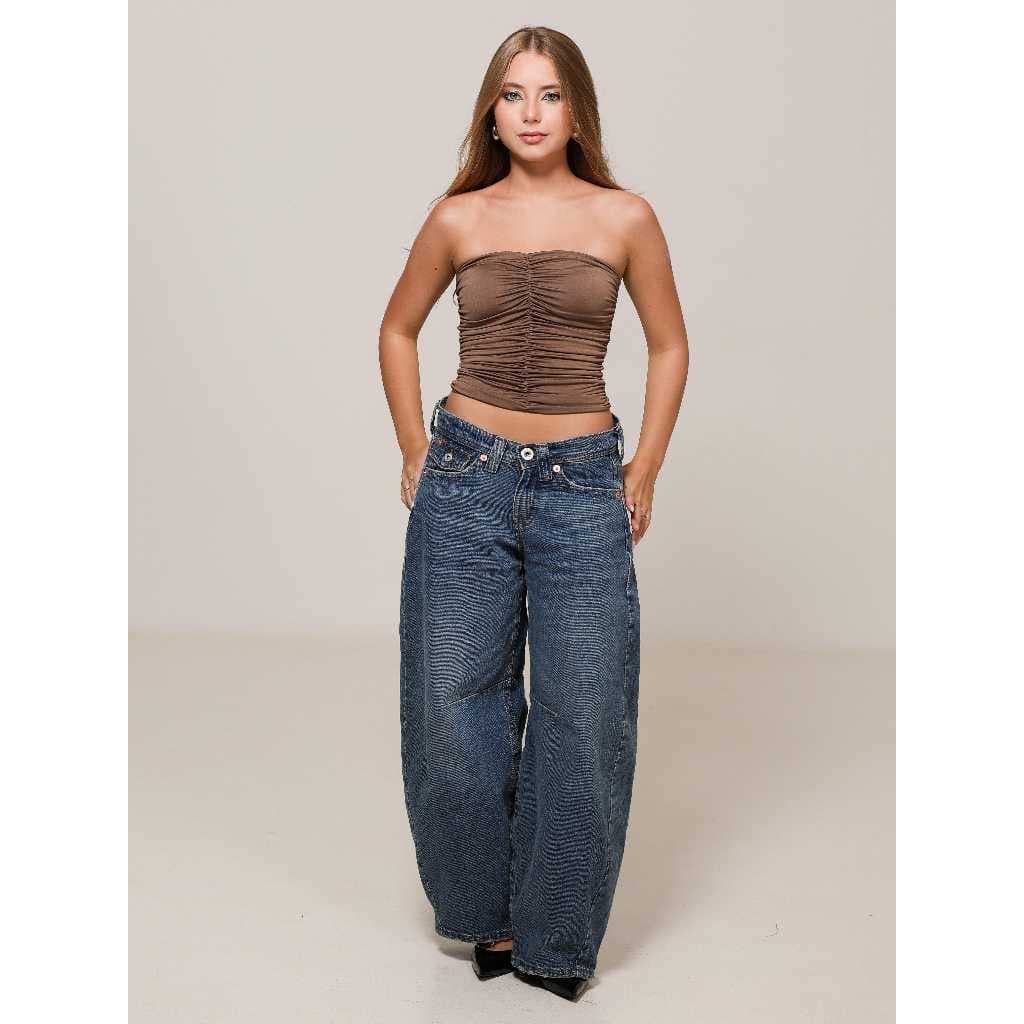 Top Blusa Lia Tomara que Caia Drapeado com Alta Elasticidade