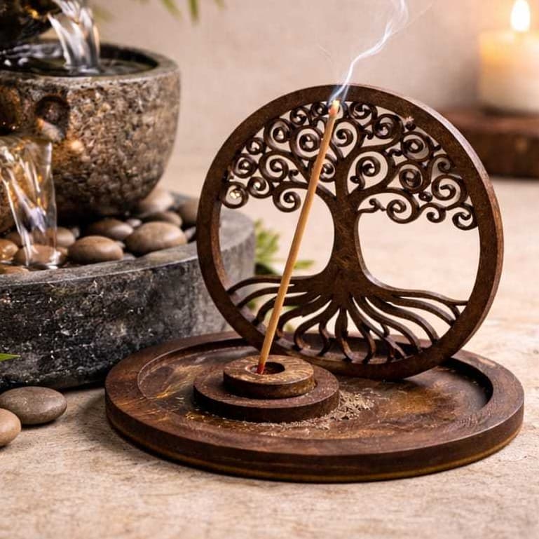 Incensário Árvore da Vida MDF Porta Incenso Decorativo Zen Aromaterapia