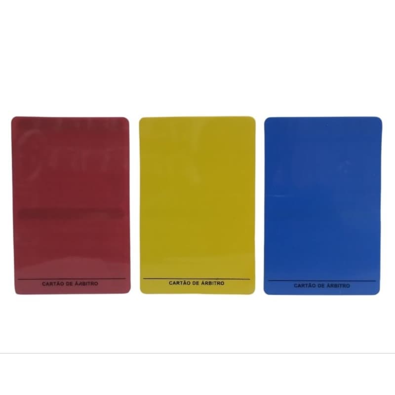 Cartão Arbitro Futsal Liso  ( Amarelo, Azul, Vermelho )