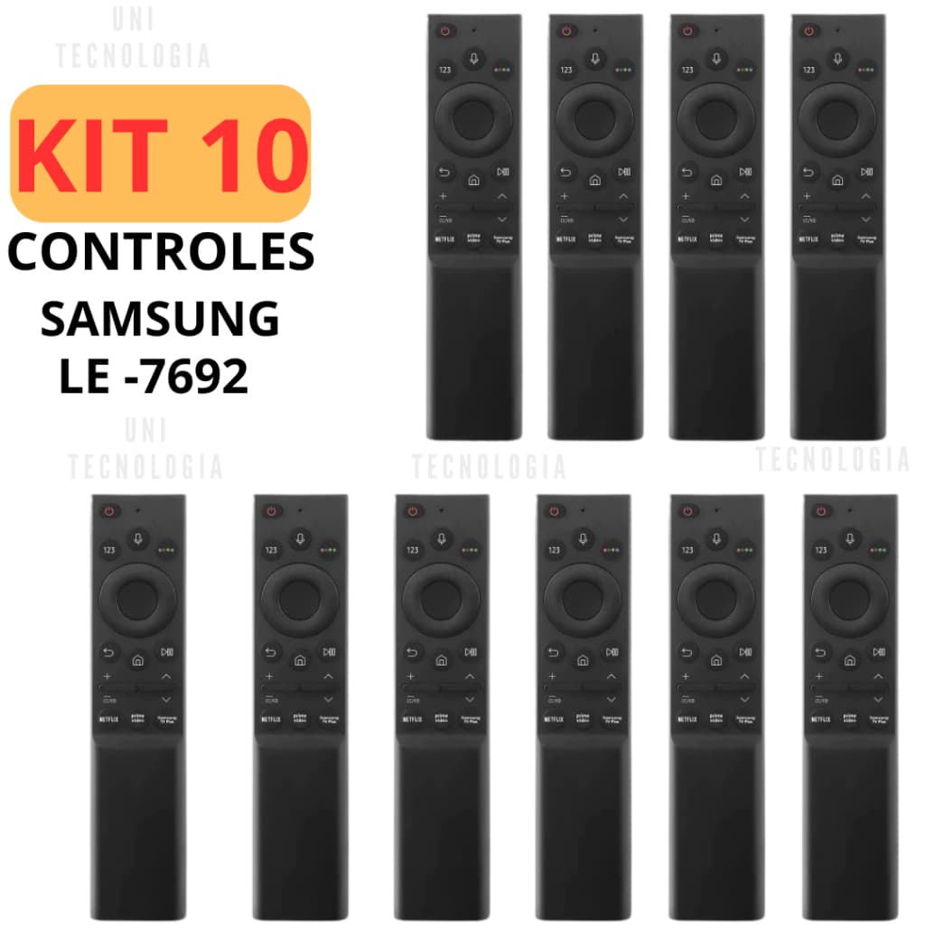 Kit Controle Remoto De Substituição Para Samsung Smart TV 2018-2023 Crystal QLED Curvado