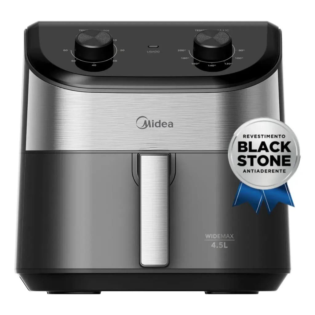 Fritadeira Air Fryer 4,5l Widemax Com Interior De Alumínio 1500w Midea