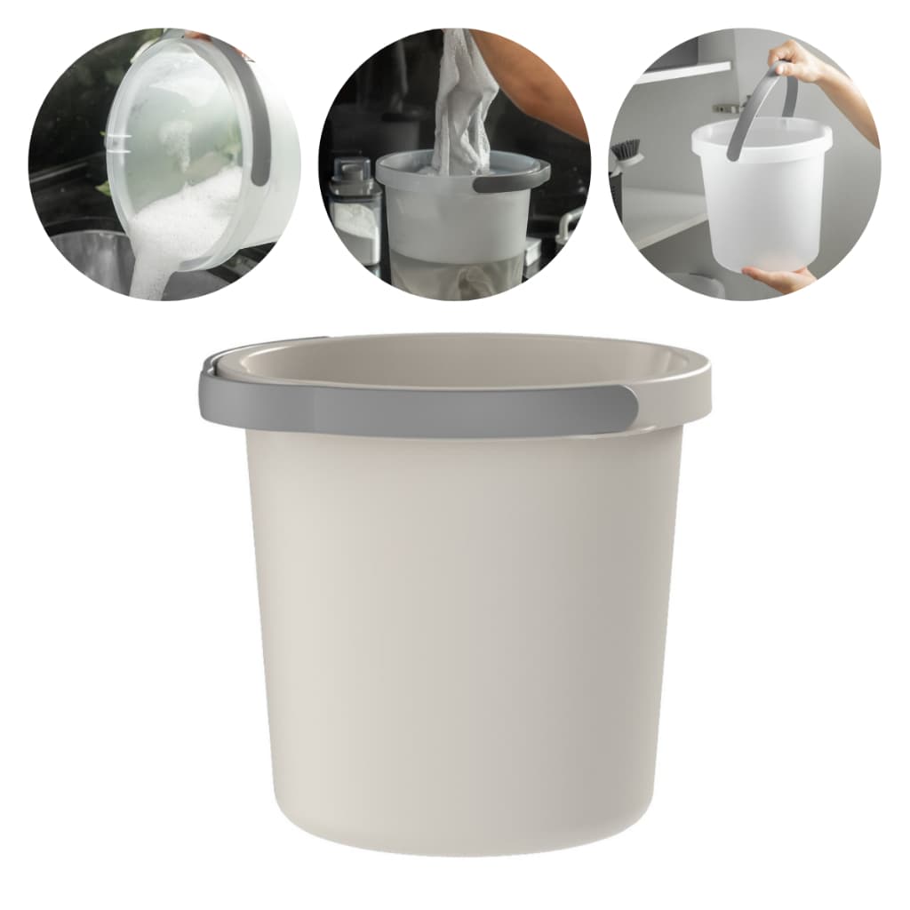 Balde de Agua 8,5 Litros Resistente com Bico Duplo Alca Pegada Ergonomica Limpeza Lavanderia Flow OU