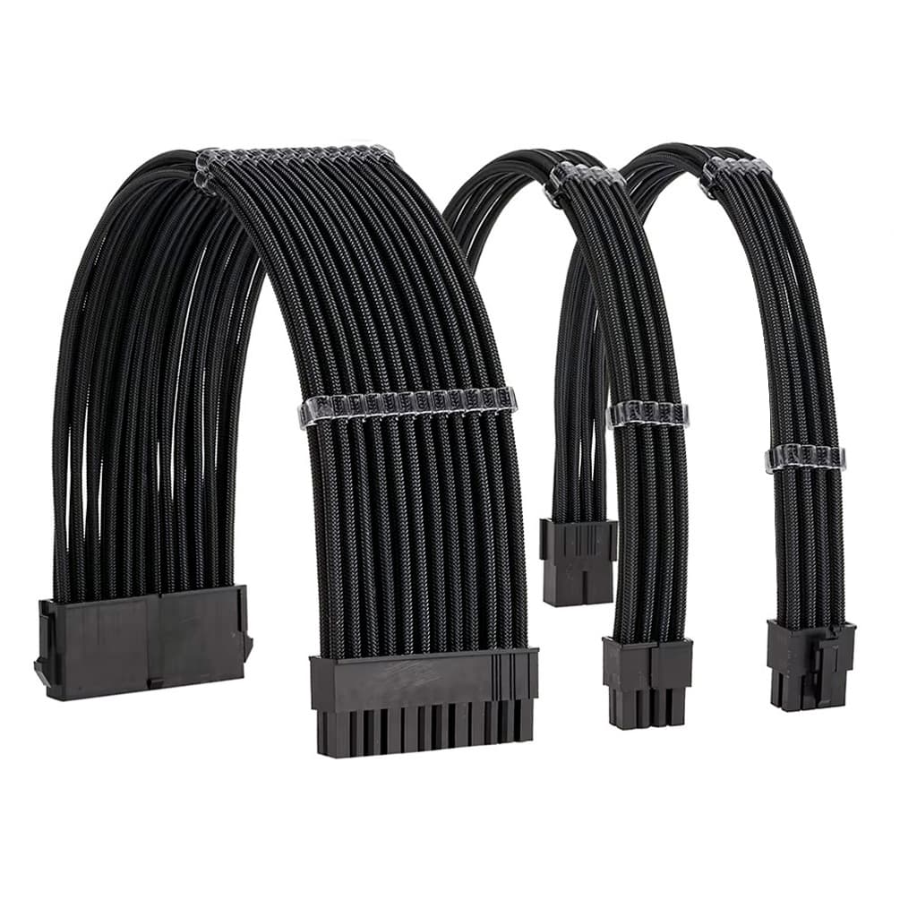 Kit Cabo Extensor Sleeved Pc Gamer Atx Cpu E Pcie