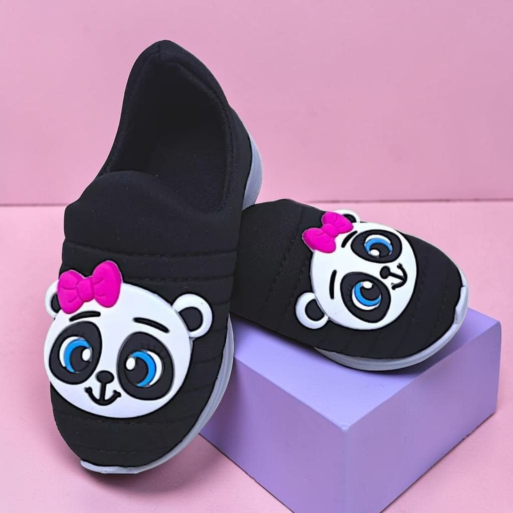 Tênis Calce Fácil Infantil Menina Panda Volta as Aulas Confortável Macio Casual Passeio Promoção
