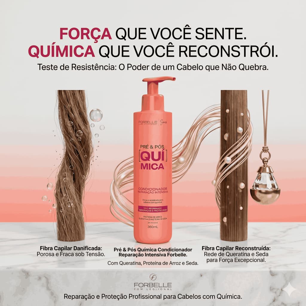 Condicionador Pré E Pós Química Reparação Intensiva Forbelle Professional 300 mL