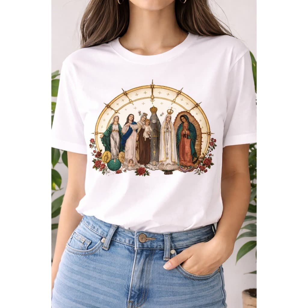 Camiseta Circulo da Fé Católica SANTA VIRGEM MARIA Católico ESCOLHA O MODELO