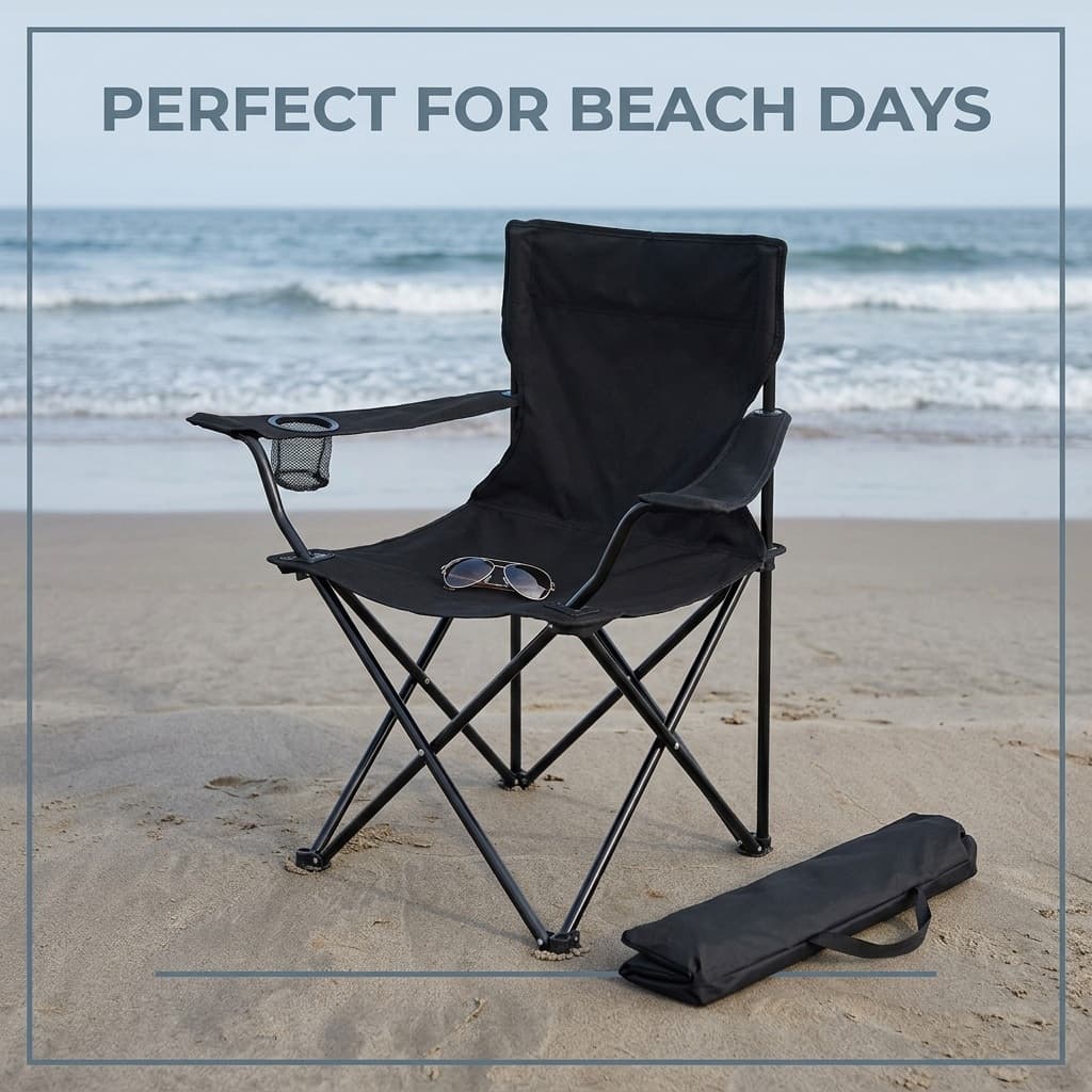 Cadeira de Pesca Camping Praia Portatil Dobravel Com ou Sem Apoio de Braco Suporta 120 Quilogramas