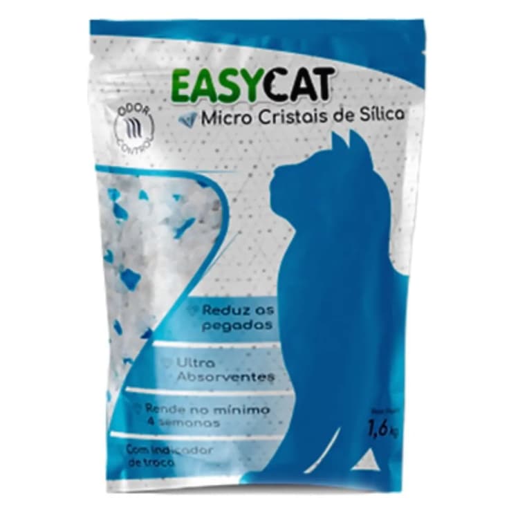 EasyCat Sílica para Gatos 1,6kg | Elimina Odores, Ultra Absorvente e Dura Até 4 Semanas