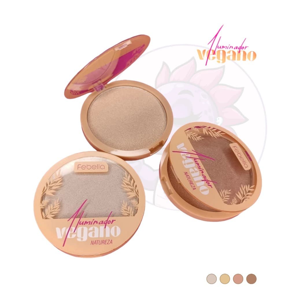 Iluminador  Facial Vegano Natureza -FEBELLA - Efeito Glow Natural