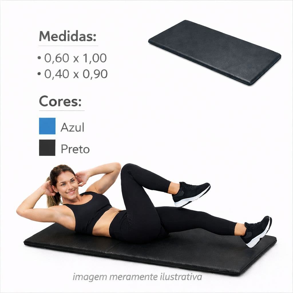 Colchonete Academia D28 Napa Impermeável 2cm para Yoga Pilates Fisioterapia Exercícios