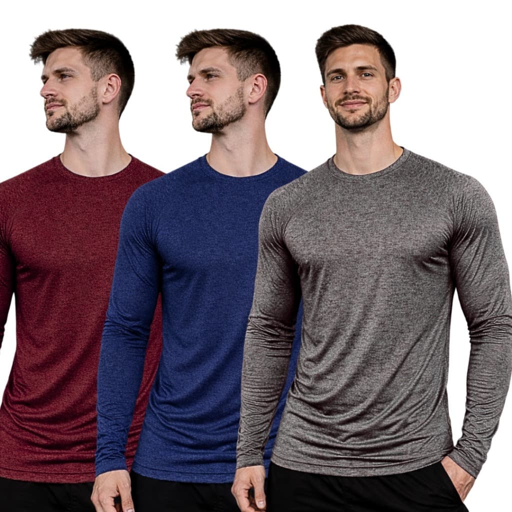 Kit 5 Camiseta Dry Fit Manga Longa Masculina Academia Treino