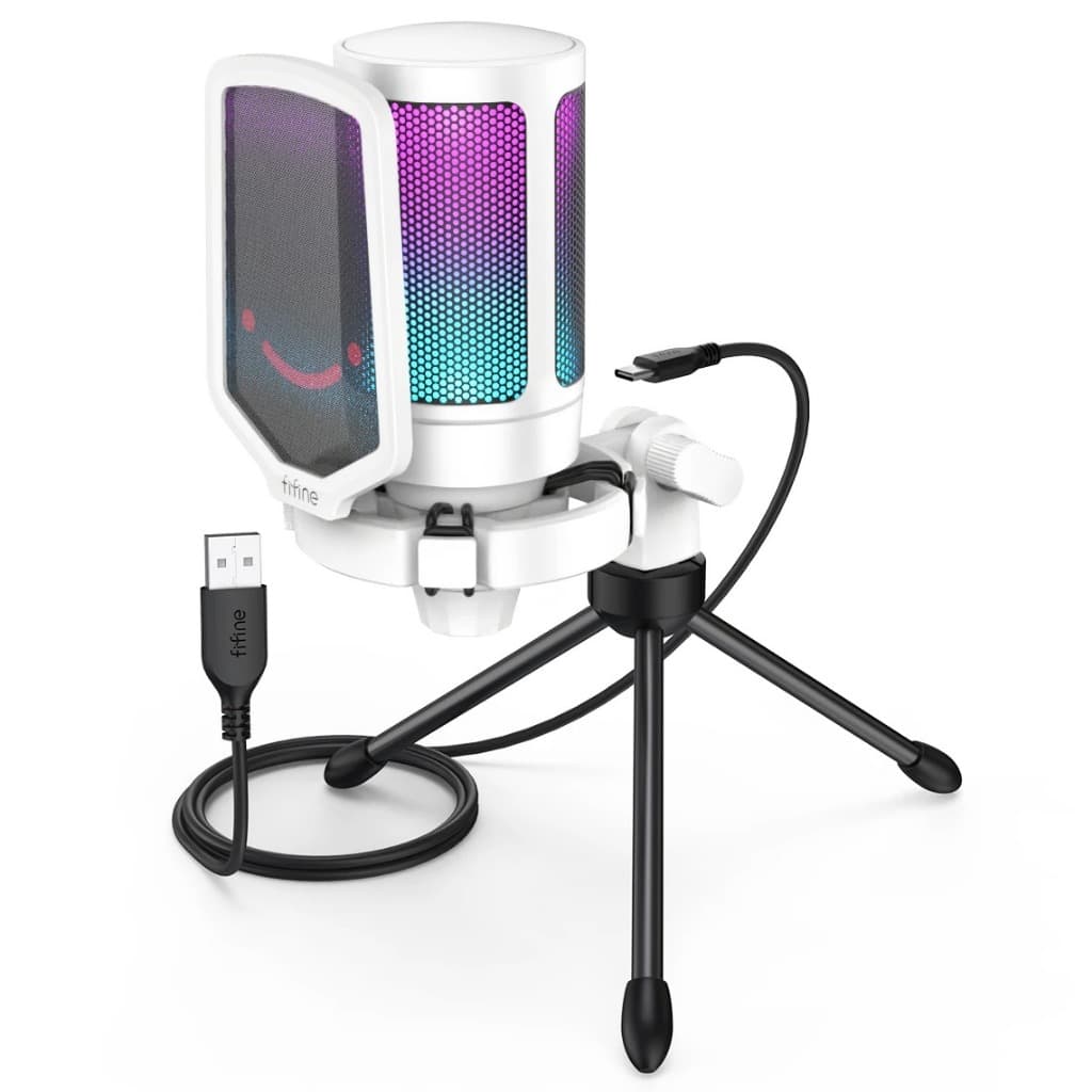 Microfone Fifine A6V Condensador, Gamer, Cardioide, USB