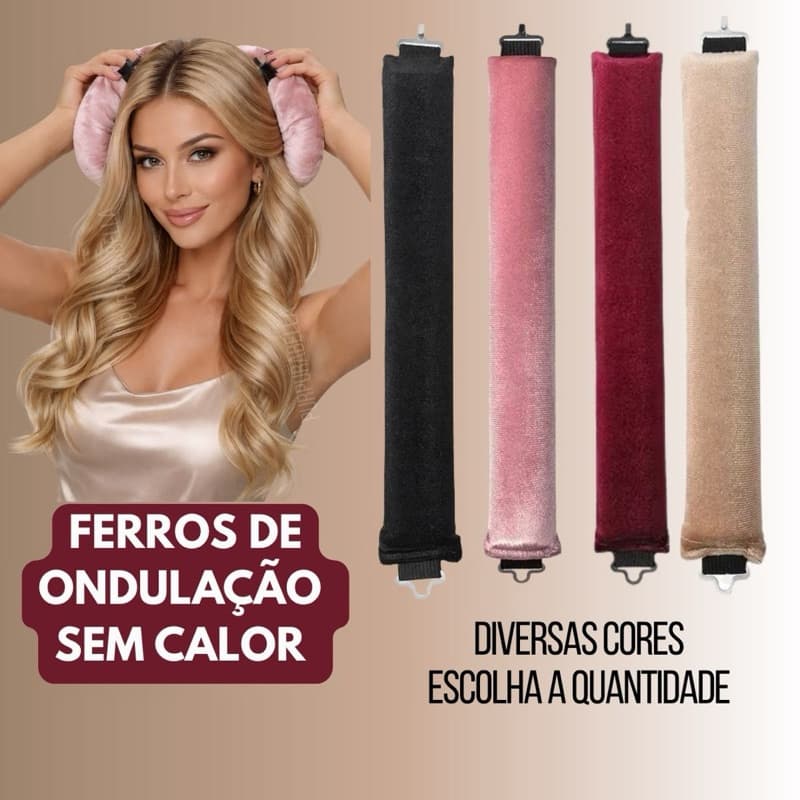 Modelador de Cachos Ondas Sem Calor / Ferros de Ondulaçao sem Calor Bobes para Dormir Cabelos Lindos