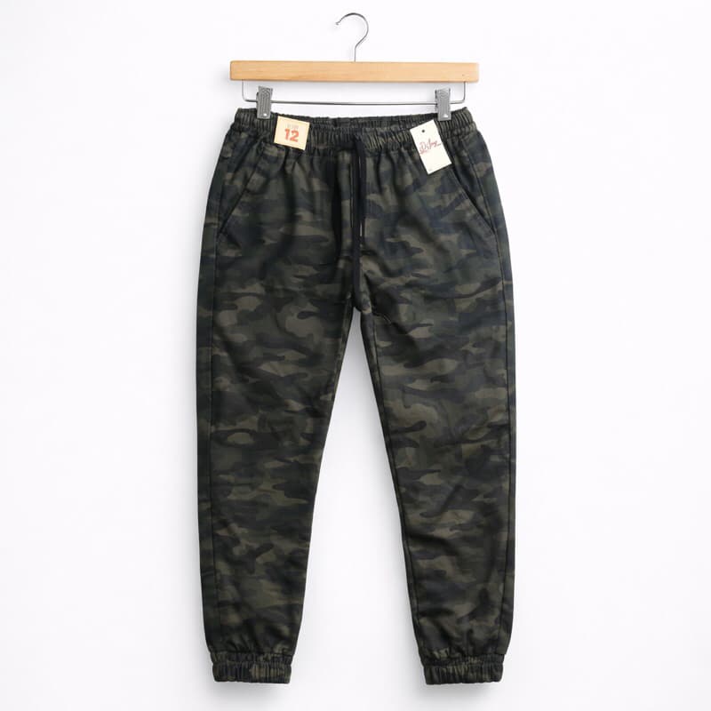 Calça Jogger Camuflada Juvenil Menino com Elastano Cós Ajustável Confortável Moda 8 a 16 Anos