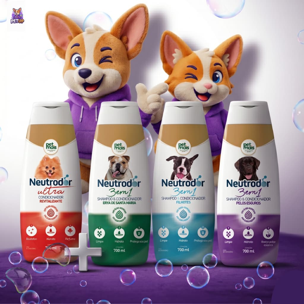 Shampoo e Condicionador Ultra Revitalizante Neutrodor 700ml para Cães e Gatos