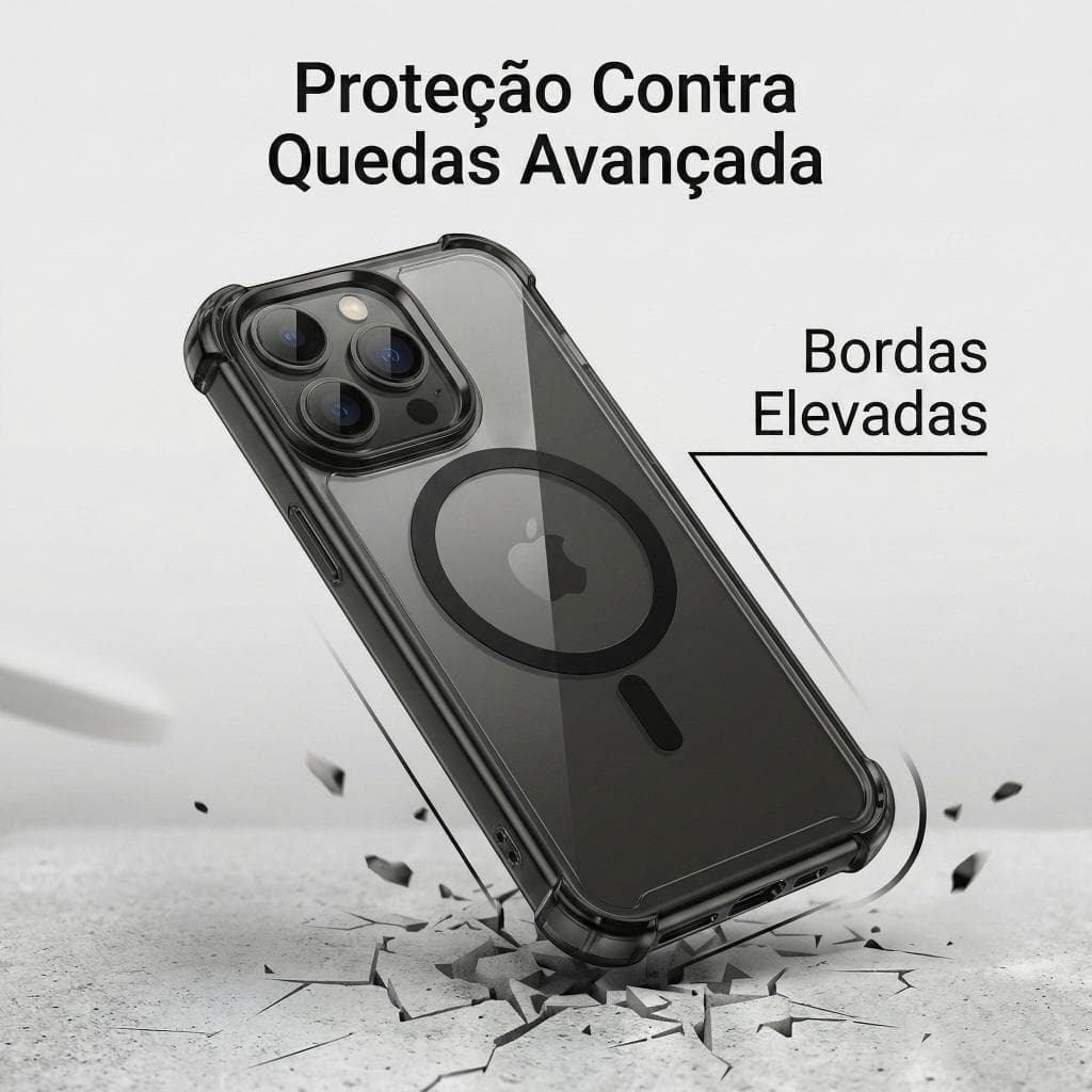 Capa Capinha iPhone 17 16 15 14 13 PRO MAX PLUS Anti-impacto Proteção de Câmera Magnética Indução