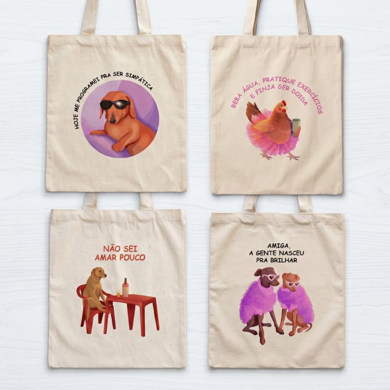 Ecobag Memes – Sacola Ecológica Reutilizável 32x40cm para Mercado e Compras