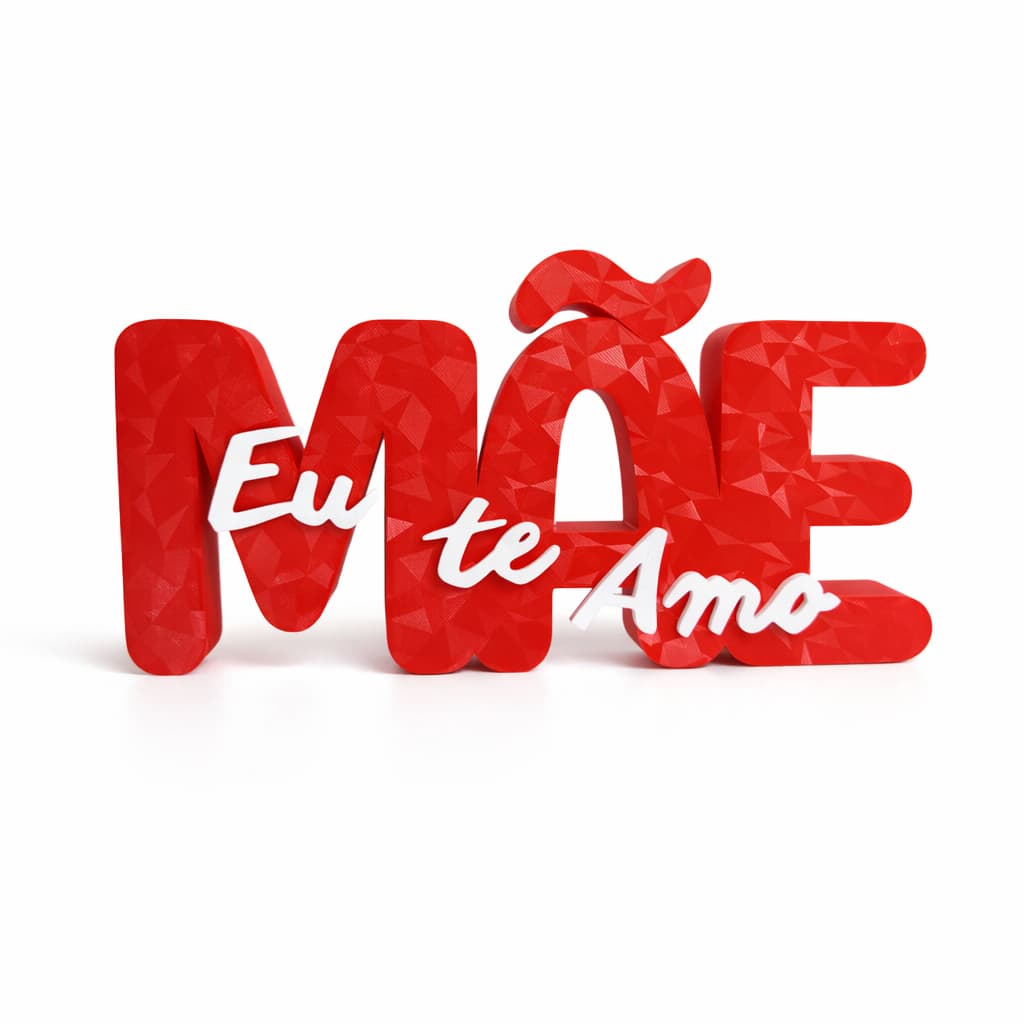 Letreiro Decorativo Dia Das Mães Presente Mãe Eu Te Amo Vermelho