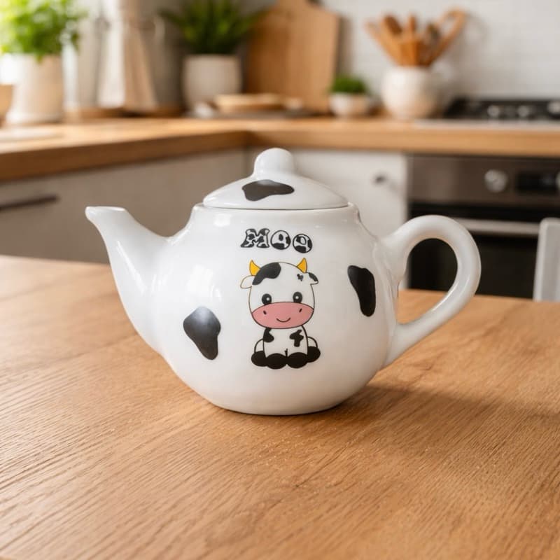 Bule vaquinha moo de porcelana 300ml