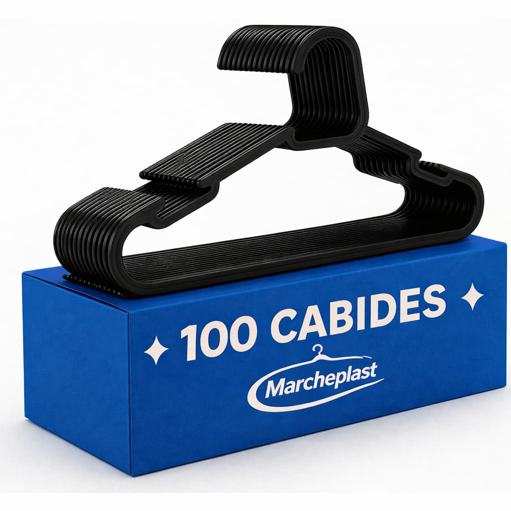 Cabide Adulto Preto Organizador Roupa Kit 100 Unidades