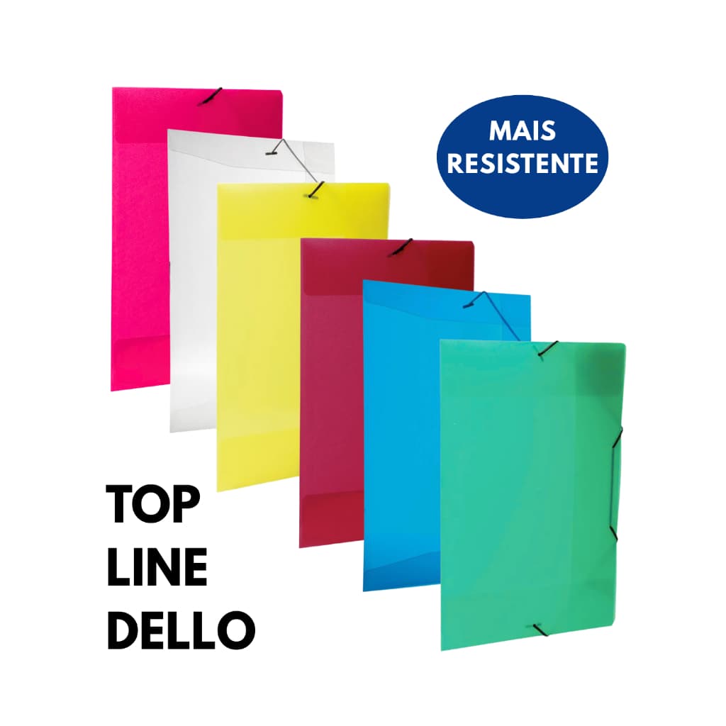 Pasta Aba Elastico Top Line Oficio Dello mais resistente - Organização escolar escritório