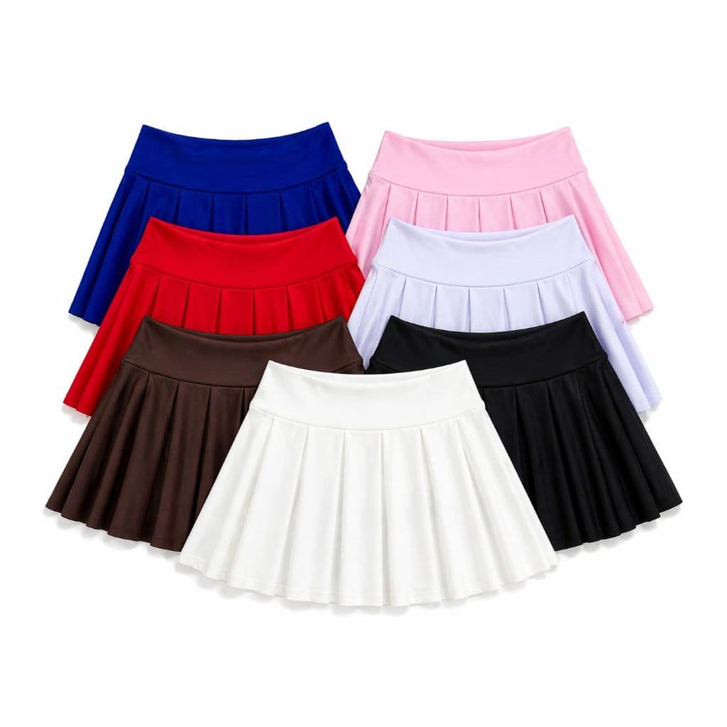 Short Saia Plissado Colegial Babados Suplex Gringa Moda Blogueira