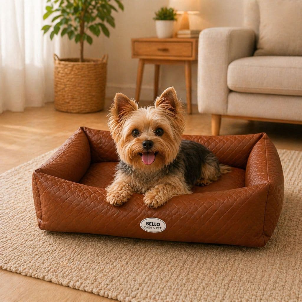 Caminha Pet Courino Impermeável Grande G (60x70x18cm) Cama Cachorro E Gato Limpeza Fácil