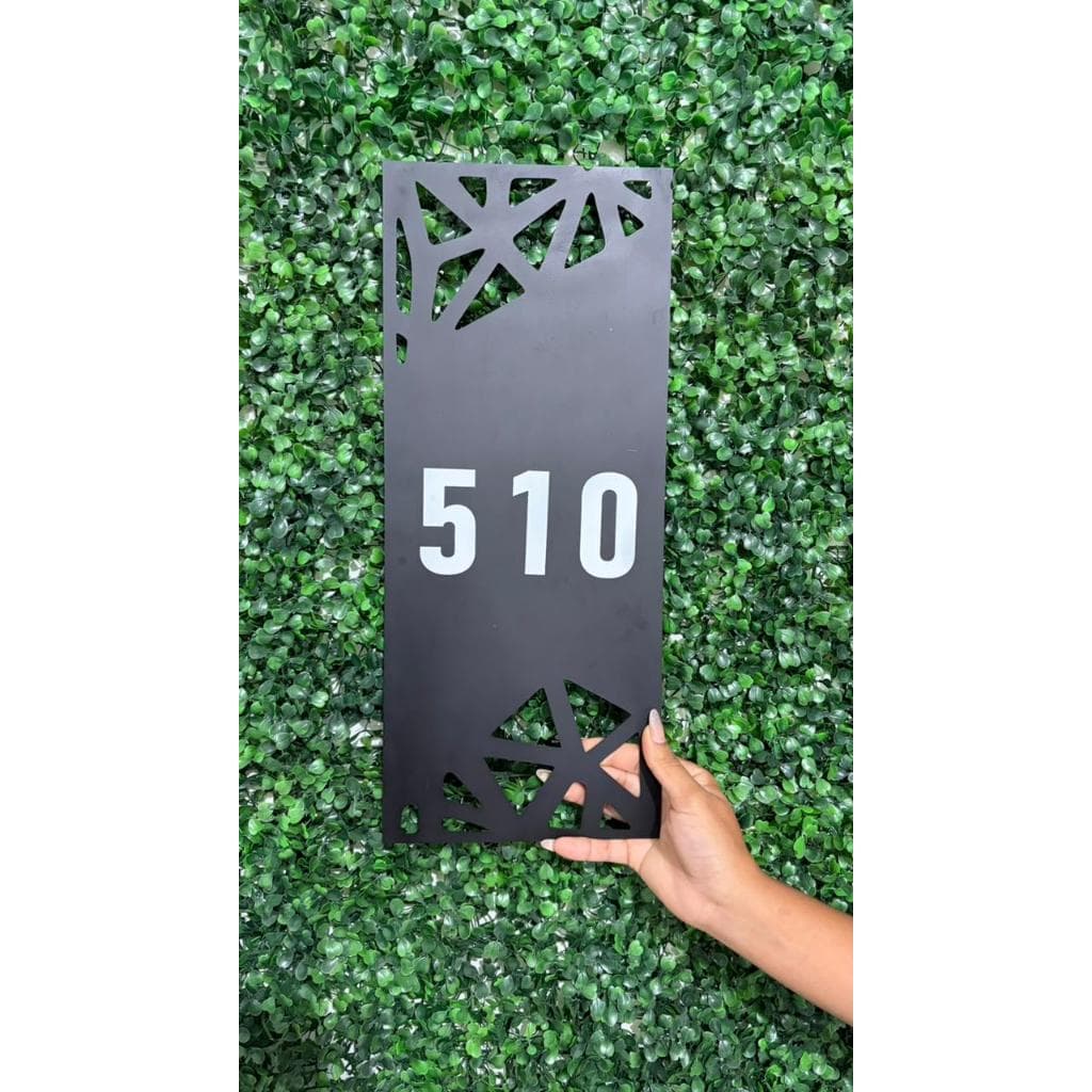 Placa de Casa Numérica em Aço Corte Laser - 3N
