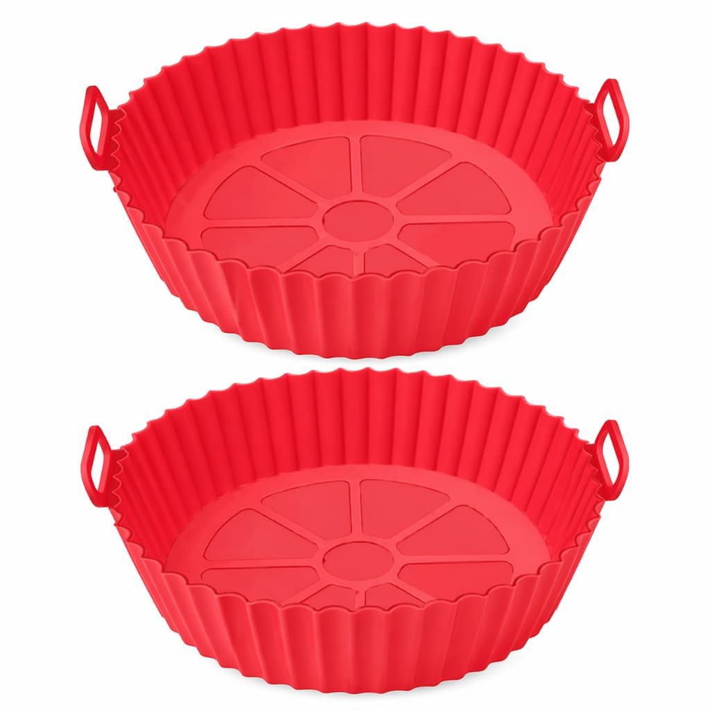 Duas forma de Silicone Air Fryer Antiaderente – Não Suja, Fácil de Limpar e Reutilizável